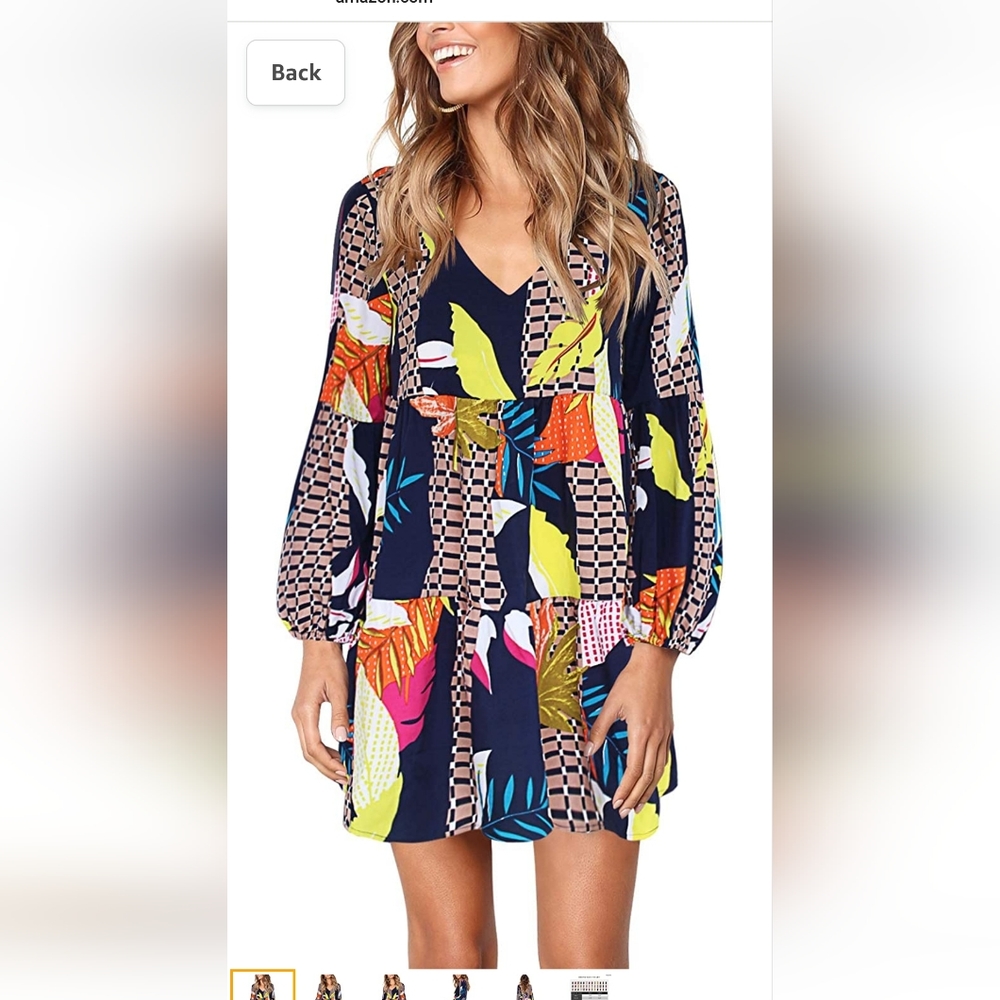 Multi print dress